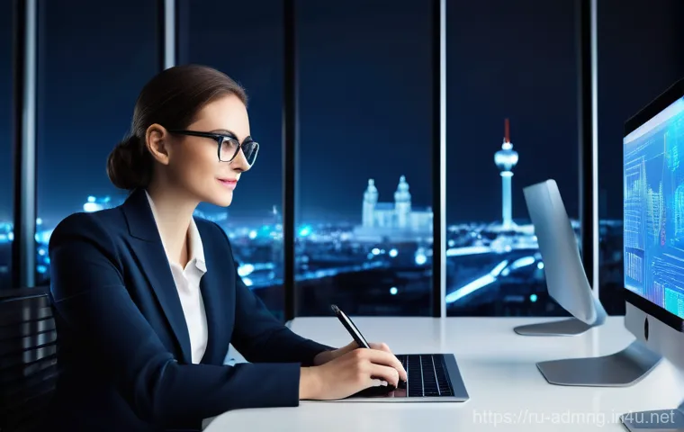 행정관리사로 커리어 체인지 성공 - **Prompt:** A dynamic, confident female administrative manager, in her early 30s, dressed in a sharp...